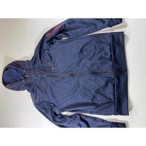 Spyder Men's Navy Blue Full-Zip Hoodie with Hood S